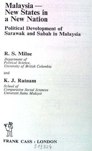 Seller image for Malaysia: New States in a New Nation: political development of Sarawak and Sabah. (Studies in Commonwealth Politics and History, No. 2) for sale by books4less (Versandantiquariat Petra Gros GmbH & Co. KG)