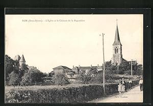 Carte postale Rom, L`Eglise et le Chateau de la Rigaudiere