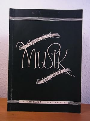 Seller image for sterreichische Musikzeitschrift. Heft Nr. 10, Oktober 1953 for sale by Antiquariat Weber