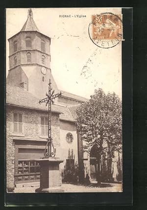 Carte postale Rignac, L`Eglise