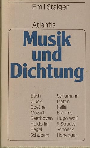 Bild des Verkufers fr Musik und Dichtung zum Verkauf von Paderbuch e.Kfm. Inh. Ralf R. Eichmann