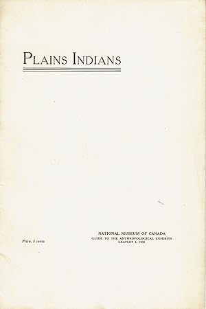 Immagine del venditore per PLAINS INDIANS. (Cover title). venduto da Blue Mountain Books & Manuscripts, Ltd.