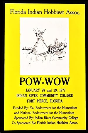 Poster for Florida Indian Hobbiest Assoc POW-WOW 1977 [with Original Paste-on Art]