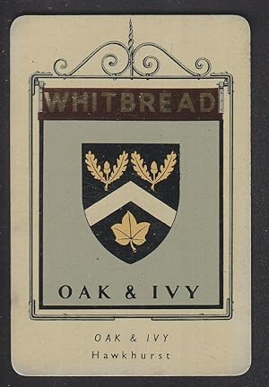 The Oak & Ivy Hawkhurst Kent Metal Advertising Pub Sign Whitbread Card