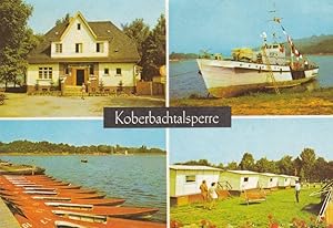 Seller image for Koberbachtalsperre Saxony Germany Boats Chalets Postcard for sale by Postcard Finder