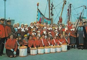 Seller image for Oostende Vissersplein 5 Sekretariaat Friture Blanche Ship Crew Postcard for sale by Postcard Finder