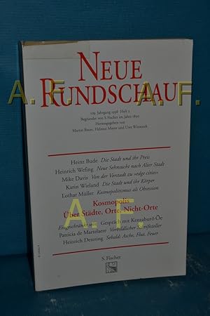 Bild des Verkufers fr Neue Rundschau, Jhg. 1998, Heft 2 - Kosmopolis. zum Verkauf von Antiquarische Fundgrube e.U.