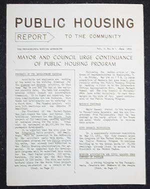 Public Housing Report to the Community June 1951, vol. 1 no. 4