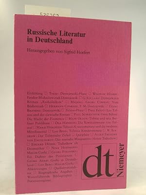 Bild des Verkufers fr Russische Literatur in Deutschland: Texte zur Rezeption von den Achtziger Jahren bis zur Jahrhundertwende (Deutsche Texte, Band 32) zum Verkauf von ANTIQUARIAT Franke BRUDDENBOOKS