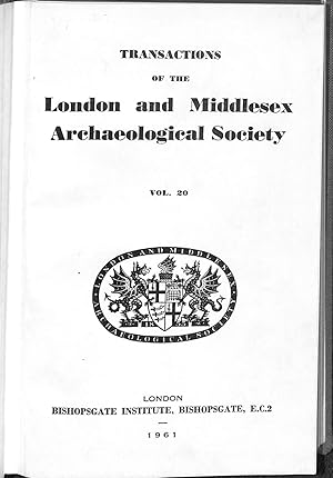 Bild des Verkufers fr Transactions of the London and Middlesex Archaeological Society Volum 20. 4 parts in one. zum Verkauf von WeBuyBooks