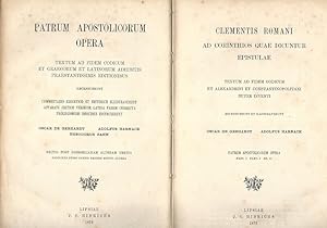 Immagine del venditore per Patrum Apostolicorum Opera. Clementis Romani Ad Corinthios Quae Dicuntur Epistulae. venduto da Lewitz Antiquariat