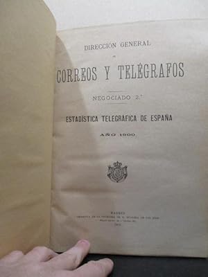 Imagen del vendedor de ESTADISTICA TELEGRAFICA DE ESPAA. AO DE 1900. a la venta por LIBRERIA ANTICUARIA LUCES DE BOHEMIA