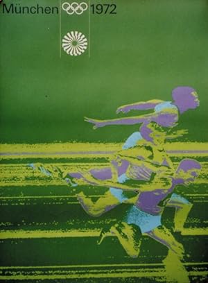 Werbeplakat Olympische Spiele München 1972 - Motiv Laufen, 119x84 cm