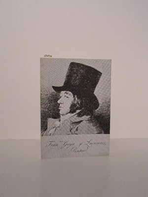 Image du vendeur pour Francisco de Goya. Ausstellung von Graphik. Katalog zur Ausstellung im Dezember und Januar 1968/69 in Bern. mis en vente par Kunstantiquariat Rolf Brehmer