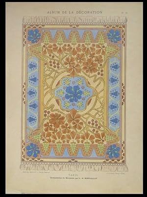 ART NOUVEAU CARPET, BUCKEYE - 1901 PRINT - BONVALLET, TAPIS, MARONNIER