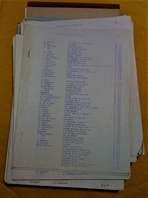 Catalogue de la bibliothèque paroissiale de Chéneville, ca 1960