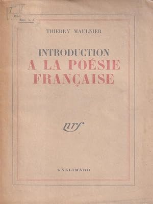 Image du vendeur pour Introduction a la poesie francaise mis en vente par Librodifaccia