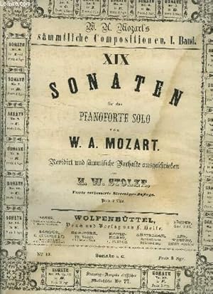 Imagen del vendedor de Sonate pour piano solo- Sonaten fur das pianoforte solo N13 sonate en G a la venta por Le-Livre