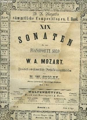 Imagen del vendedor de Sonate pour piano solo- Sonaten fur das pianoforte solo N8 sonate en C a la venta por Le-Livre