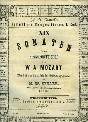 Imagen del vendedor de Sonate pour piano solo- Sonaten fur das pianoforte solo N10 sonate en C a la venta por Le-Livre