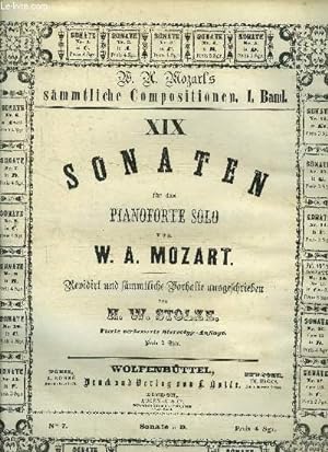 Imagen del vendedor de Sonate pour piano solo- Sonaten fur das pianoforte solo N7 sonate en D a la venta por Le-Livre