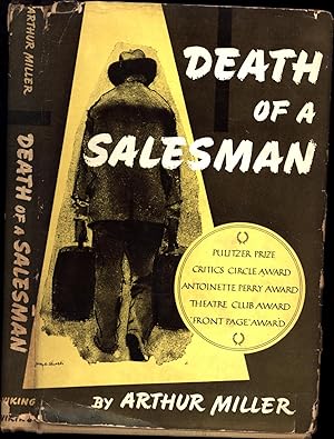 Image du vendeur pour Death of a Salesman / Certain private conversations in two acts and a requiem (NAME "ARTHUR MILLER" WRITTEN -- SIGNED? -- IN INK TO FFE, THOUGH WE ARE NOT SURE WHETHER THIS IS AN AUTHENTIC AUTHOR SIGNATURE) mis en vente par Cat's Curiosities