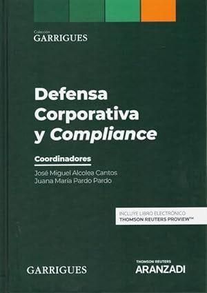 Image du vendeur pour Defensa corporativa y compliance mis en vente par Vuestros Libros