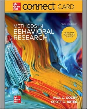 Bild des Verkufers fr Methods in Behavioral Research zum Verkauf von GreatBookPrices