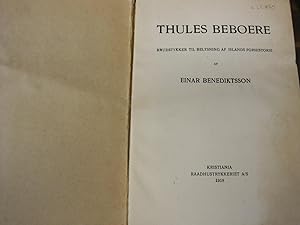 Seller image for Thules Beboere : Brudstykker til Belysning af Islands Forhistorie for sale by Stony Hill Books