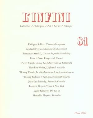 revue l'infini n.81