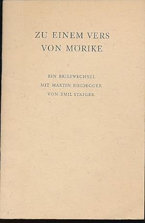 Bild des Verkufers fr Zu einem Vers von Mrike. zum Verkauf von Fundus-Online GbR Borkert Schwarz Zerfa