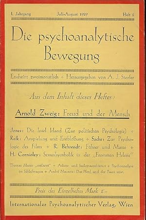 Image du vendeur pour Die psychoanalytische Bewegung. 1. Jahrgang 1929, Heft 2. mis en vente par Fundus-Online GbR Borkert Schwarz Zerfa