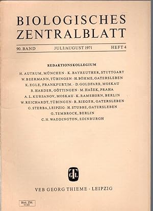 Biologisches Zentralblatt, 90. Band (1971), Heft 4
