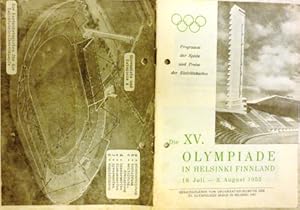 (Olympiade 1952) Die XV. Olympiade in Helsinki Finnland, 19.-Juli - 3. August 1952). Programm der...