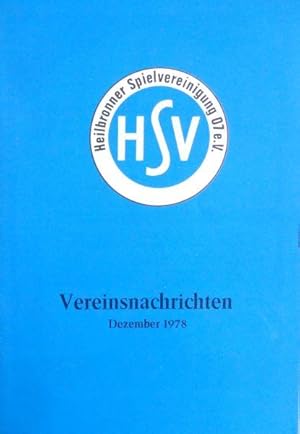 Seller image for Vereinsnachrichten Dezember 1978. 18-seitige Brosch. mit zahlr. Reklamen. for sale by Antiquariat Ursula Hartmann
