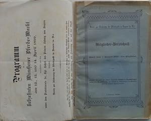 Mitgliederverzeichnis + Programm für den 19. Münchener Pferde-Markt . im April 1899.