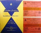 9. Leichathletik-Länderkampf Deutschland - Schweden. Stadion Köln-Müngersdorf 13. und 14. Okt. 1956.