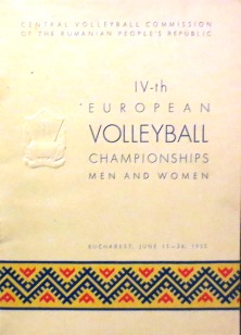 Bild des Verkufers fr IVth European VOLLEYBALL Championships Men and Women. Bucharest, June 15-26, 1955. zum Verkauf von Antiquariat Ursula Hartmann