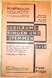 Jubiläums-Ringen und -Stemmen 1930 (anläßlich des 30jährigen aktiven Sportjubiläums unseres mehrf...