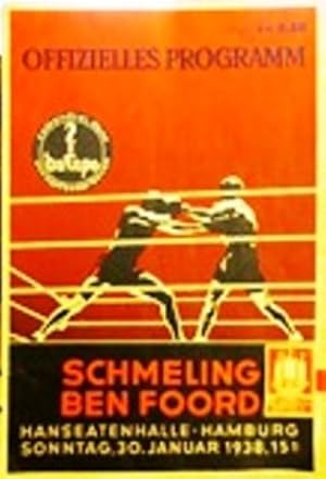 SCHMELING - BEN FOORD. Offizielles Programm. Hanseatenhalle, Hamburg. 30. Januar 1938.