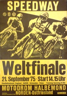 Imagen del vendedor de SPEEDWAY Weltfinale 21. September 75 Motodrom HALBEMOND Norden-Ostfriesland. PROGRAMM. a la venta por Antiquariat Ursula Hartmann