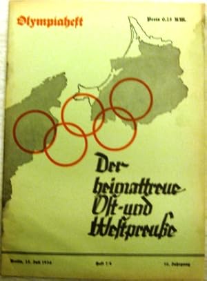 (Olympiade 1936) OLYMPIAHEFT. Heft 7/8, Berlin 25. Juli 1936.