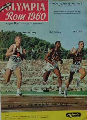 (Olympiade 1960) Olympia in Rom 1960. Ausgabe B - 10-18. Tag (Titelbild mit Hary, Norton, Sime). ...