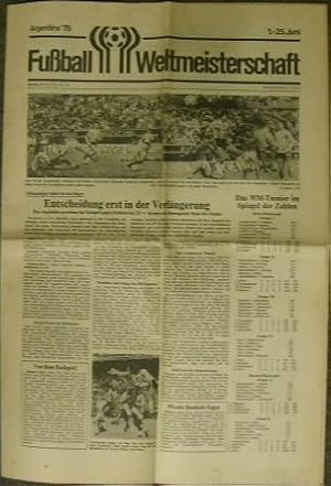 Imagen del vendedor de (WM 1978) Argentina '78 - Sonderausgabe der Badischen Zeitung vom 26. Juni 1978. a la venta por Antiquariat Ursula Hartmann