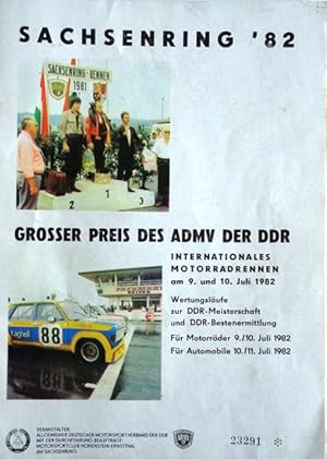 SACHSENRING '82 - Internationales Sachsenringrennen in Hohenstein-Ernstthal. Großer Preis des ADM...