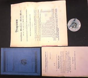 Mitgliederverzeichnis + Programm für den 19. Münchener Pferde-Markt . im April 1901. Mitgliederve...