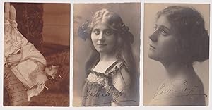 Lotte Preuß. 3 signierte Autogrammkarten. (3 Original Postkarten/ Autogrammkarten, jeweils handsc...