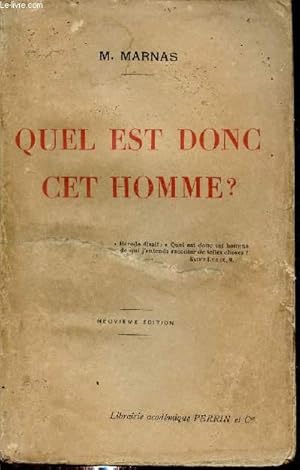 Seller image for Quel est donc cet homme ? - 9e dition. for sale by Le-Livre