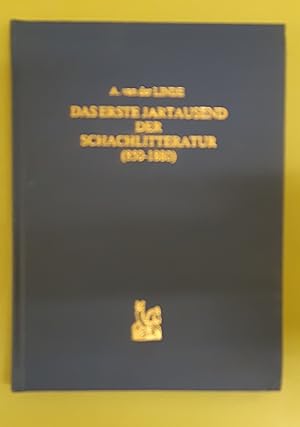 Bild des Verkufers fr Das Erste Jartausend Der Schachlitteratur (850-1880). zum Verkauf von Wykeham Books