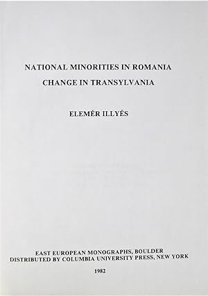 National Minorities in Romania. Change in Transylvania